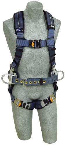 0013440028169 - DBI/SALA EXOFIT XP, 1110152 CONSTRUCTION HARNESS, BACK D-RING, SEWN IN BACK PAD AND BELT W/SIDE D-RINGS, QUICK-CONNECT BUCKLES, LARGE, BLUE/GRAY