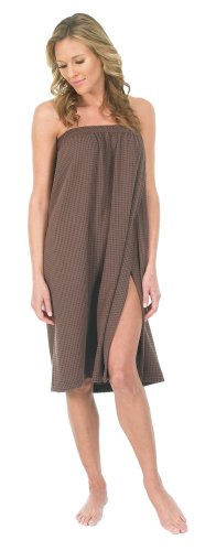 0013534463616 - CANYON ROSE WAFFLE WEAVE SPA WRAP, BROWN