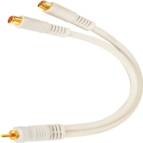 0013555000616 - 6 INCH Y CABLE 1 RCA MALE TO 2 RCA FEMALE