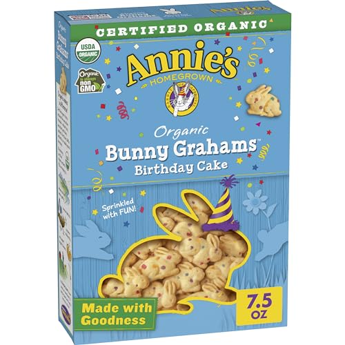 0013562109234 - ANNIE’S HOMEGROWN CERTIFIED ORGANIC BUNNY GRAHAMS BIRTHDAY CAKE, 7.5 OUNCE