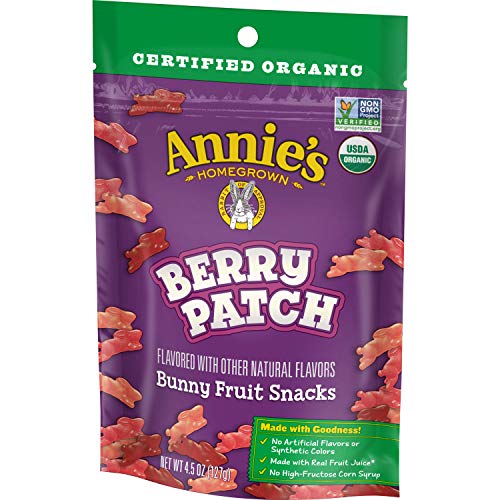 0013562114955 - ANNIE’S BUNNY FRUIT SNACKS BERRY PATCH RESEALABLE POUCH, 8 COUNT