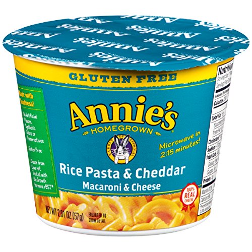 0013562610518 - ANNIE'S MICROWAVABLE MAC AND CHEESE CUP, RICE PASTA, CHEDDAR MACARONI AND CHEESE, 2.01 OUNCE (PACK OF 12)