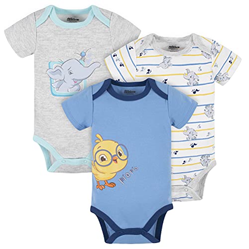 0013618215766 - CANTICOS BABY BOYS 3-PACK SHORT SLEEVE BODYSUITS, GREY, 12 MONTHS