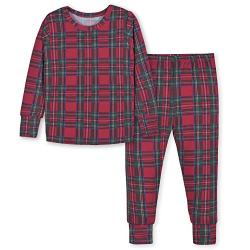 0013618343230 - GERBER UNISEX BABY TODDLER BUTTERY SOFT 2-PIECE SNUG FIT PAJAMAS WITH VISCOSE MADE FROM EUCALYPTUS, STEWART PLAID, 24 MONTHS