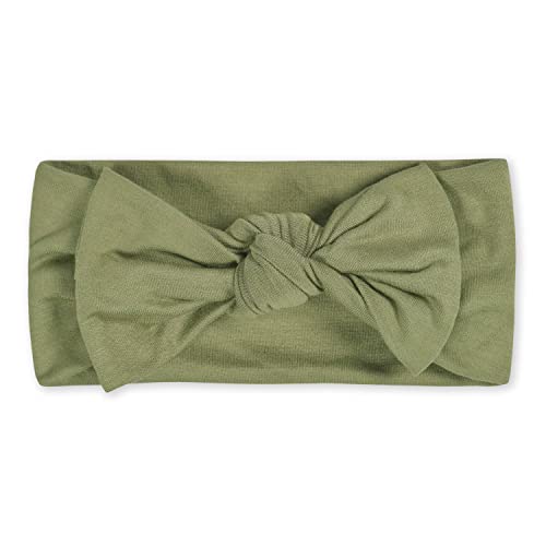0013618343568 - GERBER BABY GIRLS BUTTERY SOFT HEADBAND WITH BOW WITH VISCOSE MADE FROM EUCALYPTUS, OLIVE, ONE SIZE