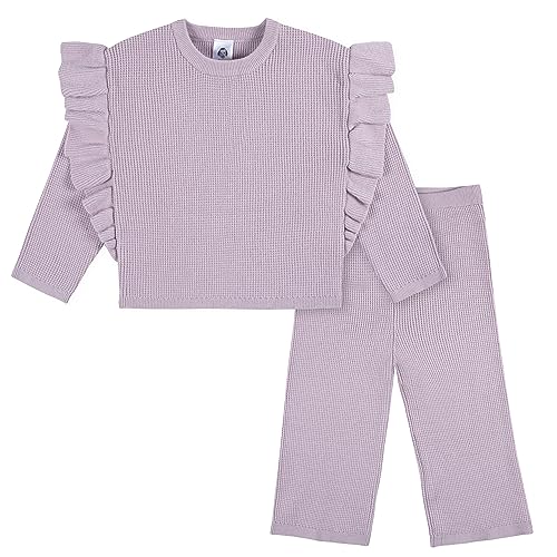 0013618402005 - GERBER BABY GIRLS TODDLER SWEATER KNIT TOP AND CROPPED PANT SET, LAVENDER, 18 MONTHS