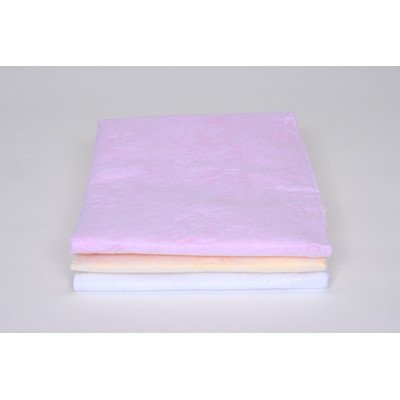 0013838922123 - QUILTED FLEECE PAD IN PINK / YELLOW / WHITE (SET OF 3)