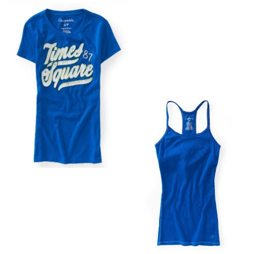0139036213600 - AEROPOSTALE - WOMENS (L) GRAPHIC T-SHIRT AND RACERBACK RIBBED TANK