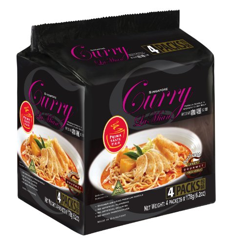 0013934067971 - PRIMA TASTE SINGAPORE CURRY LAMIAN NOODLES, 4 PACKETS OF 6.2 OUNCE