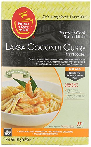 0013934260037 - PRIMA TASTE LAKSA COCONUT CURRY SAUCE KIT, 6.6-OUNCE BOXES (PACK OF 4)