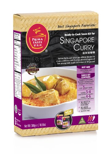 0013934261201 - PRIMA TASTE SINGAPORE CURRY SAUCE KIT, 10.58-OUNCE BOXES (PACK OF 4)