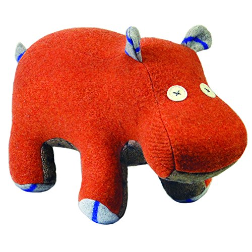0013964047462 - CATE AND LEVI 16 TO 22 HANDMADE HIPPO STUFFED ANIMAL (PREMIUM RECLAIMED WOOL), COLORS WILL VARY