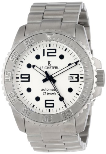 0013964360608 - LE CHATEAU MEN'S 7083MSSMET_WHT SPORT DINAMICA AUTOMATIC SEE-THRU WATCH