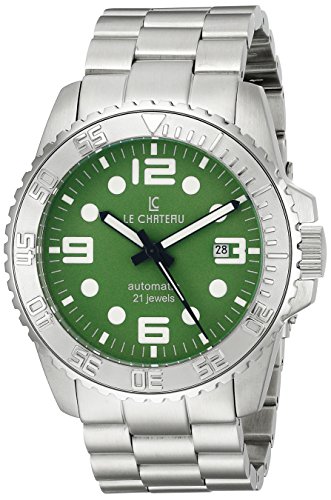 0013964360639 - LE CHATEAU MEN'S 7083MSSMET_GRE SPORT DINAMICA AUTOMATIC SEE-THRU WATCH