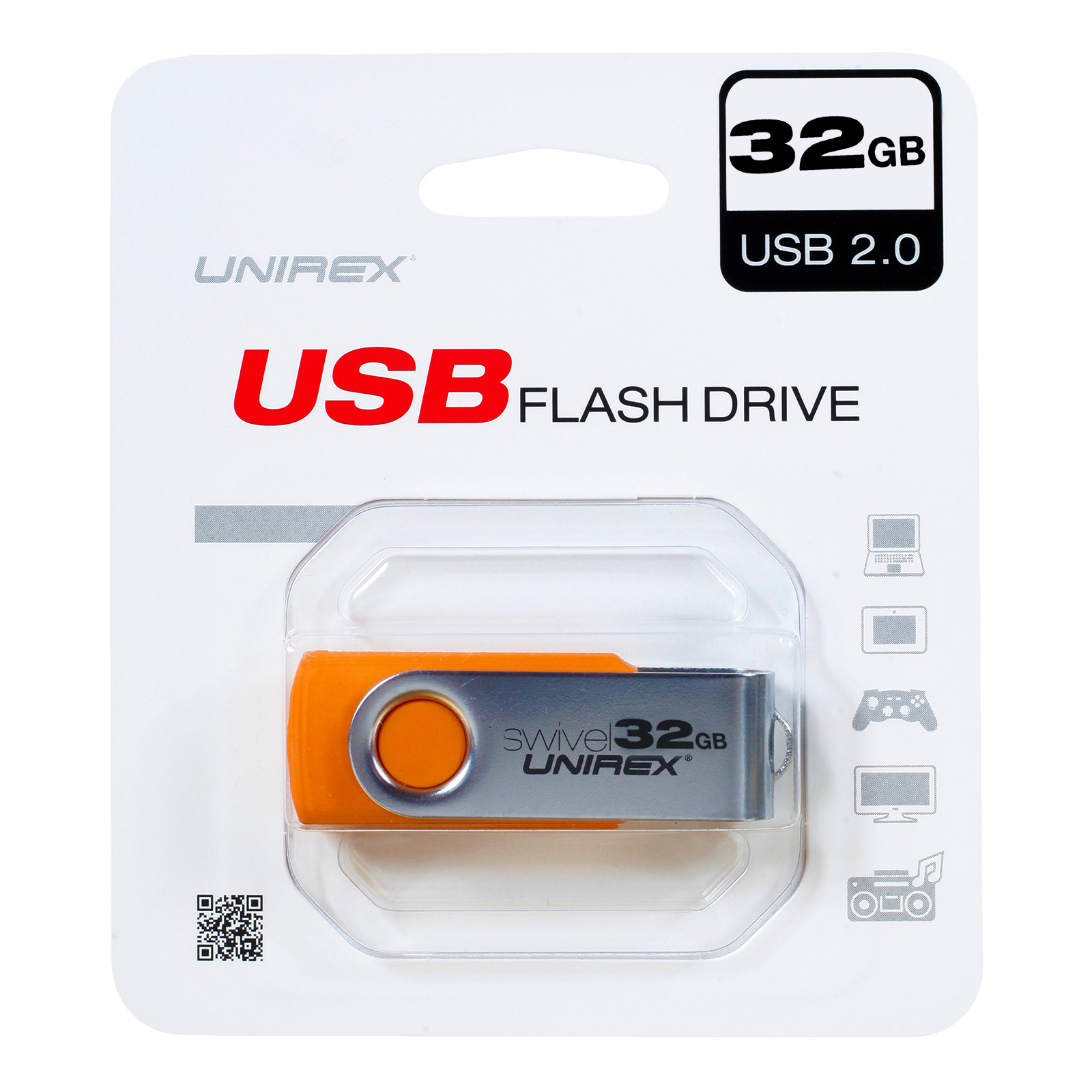 0013964775273 - 32 GB USB 2.0 SWIVEL FLASH DRIVE