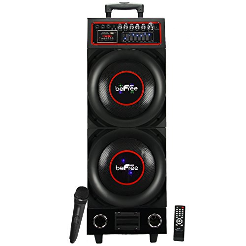 0013964893717 - BEFREE SOUND 10 DOUBLE SUBWOOFER BLUETOOTH PORTABLE SPEAKER WITH USB/SD/FM RADIO