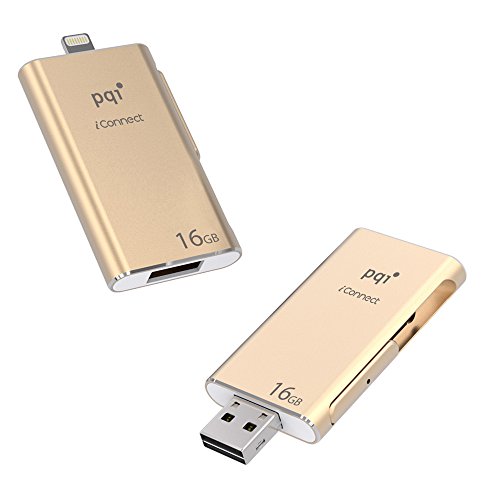 0013964900057 - FLASH DRIVE FOR IPHONE IPAD, ICONNECT APPLE FLASHDRIVE MOBILE STORAGE WITH LIGHTNING CONNECTOR FOR IPHONE, IPAD, IPOD MAC AND COMPUTER (16GB) (GOLD)
