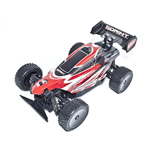 0013964952889 - ALEKO 06081 4WHEEL DRIVE RC ELECTRIC POWER OFF ROAD BUGGY, RED 1/16 SCALE WITH DIGITAL TURN, HIGHEST SPEED ABOUT 21 TO 24 KM/H (13-15 MPH).