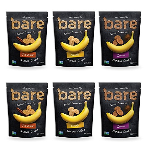 0013971040104 - BARE NATURAL BANANA CHIPS, VARIETY PACK, GLUTEN FREE + BAKED, 2.7 OUNCE (6 COUNT)