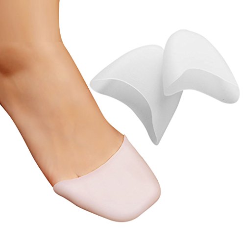 0013977584206 - FOOTMATTERS SOFT SILICONE GEL DANCE TOES WITH VENTILATION HOLES - BALLET DANCE SHOE TOE PADS - CUSHIONS METATARSAL SHOCK & IMPACT - HELPS RELIEVE BALL OF FOOT PAIN & DISCOMFORT - COMFORT WHITE COLOR - 1 PAIR