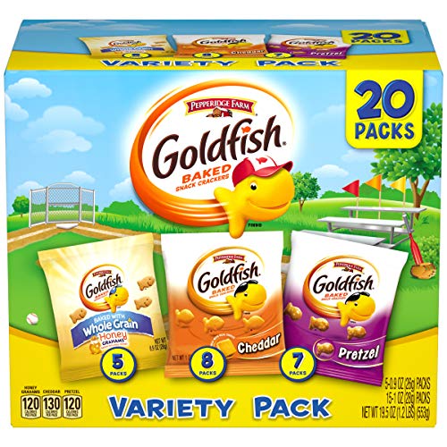 0014100047124 - PEPPERIDGE FARM GOLDFISH SWEET & SAVORY VARIETY PACK CRACKERS, 19.5 OUNCE SNACK PACKS, 20 COUNT