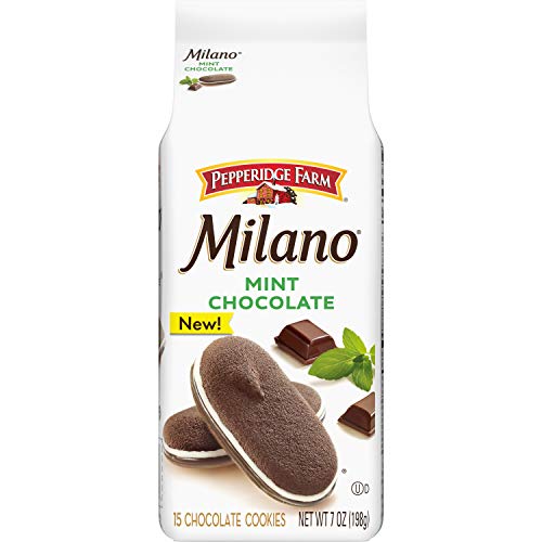 0014100052449 - PEPPERIDGE FARM MILANO CHOCOLATE COOKIES WITH MINT CHOCOLATE FILLING, 7 OZ. BAG