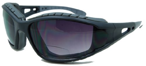 0014181808553 - IN STYLE EYES® SPORTIFY, NEARLY NO LINE BIFOCAL SUNGLASSES RUGGED EYEWEAR FOR ANY OUTDOOR ACTIVITY/BLACK/1.00 STRENGTH