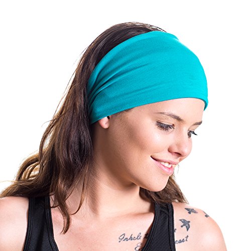 0014181978164 - YOGA HEADBAND - NON SLIP - IDEAL FOR SPORTS, STRETCHING, PILATES, LIGHT WORKOUTS, EXERCISING AND TRAVEL - COMFORTABLE BLEND OF SOFT BAMBOO - STRETCHY, STYLISH & VERSATILE SWEATBAND