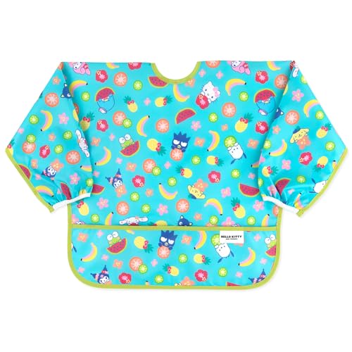 0014292655619 - BUMKINS SLEEVED BIB FOR GIRL OR BOY, BABY AND TODDLER FOR 6-24 MOS, ESSENTIAL MUST HAVE FOR EATING, FEEDING, BABY LED WEANING SUPPLIES, LONG SLEEVE MESS SAVING