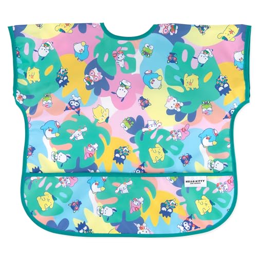 0014292655633 - BUMKINS SHORT SLEEVE BIB FOR GIRL OR BOY, TODDLER AND KIDS FOR 1-3 YEARS, LARGE SIZE, ESSENTIAL MUST HAVE FOR JUNIOR CHILDREN, EATING, MESS SAVING SOFT FABRIC APRON