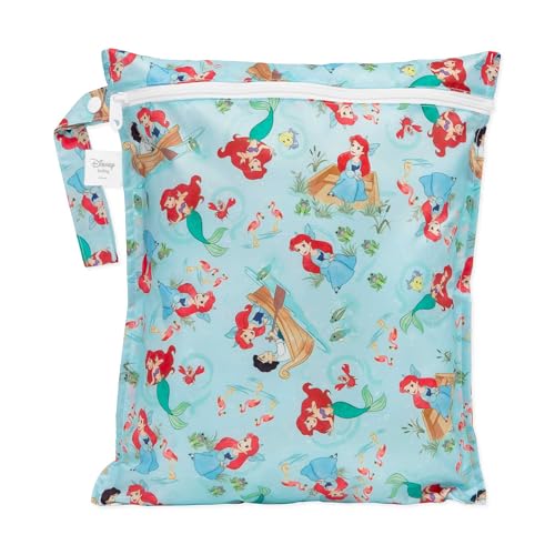 0014292655961 - BUMKINS DISNEY ARIEL WATERPROOF WET BAG FOR BABY, TRAVEL, SWIM SUIT, CLOTH DIAPERS, PUMP PARTS, POOL, GYM CLOTHES, TOILETRY, STRAP TO STROLLER, DAYCARE, ZIPPER REUSABLE BAG, PACKING POUCH