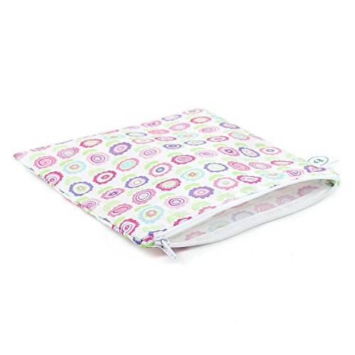 0014292991663 - BUMKINS REUSABLE SANDWICH AND SNACK BAG, WHITE BLOOM