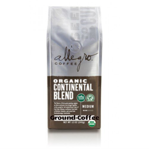0014321114391 - ALLEGRO COFFEE ORGANIC CONTINENTAL BLEND GROUND COFFEE 2, 12OZ BAGS