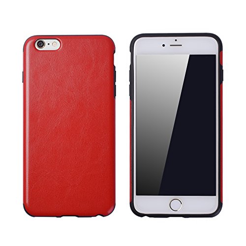 0014567227497 - OHPA EXCELLENT BUSINESS SOFT TPU LEATHER HOLSTER CASE COVER FOR APPLE IPHONE 6 6S 4.7 (RED)