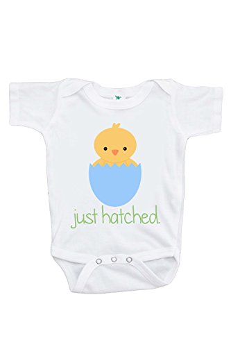 0014567915837 - CUSTOM PARTY SHOP UNISEX BABY'S NOVELTY JUST HATCHED BABY CHICK EASTER ONEPIECE 0-3 MONTHS BLUE AND YELLOW