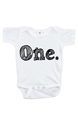 0014567916599 - CUSTOM PARTY SHOP UNISEX BABY'S NOVELTY FIRST BIRTHDAY ONEPIECE OUTFIT 6-12 MONTHS BLACK