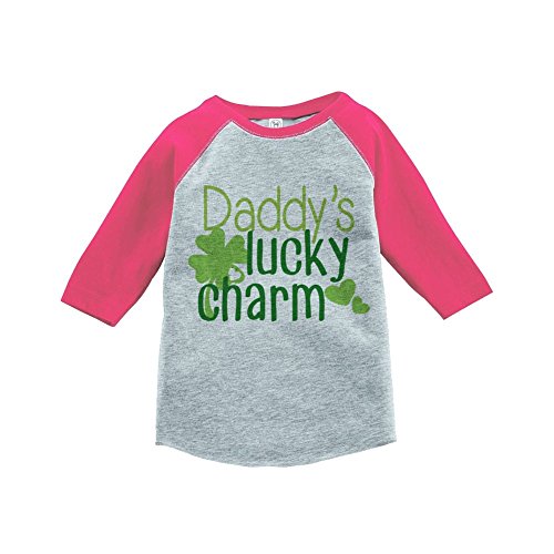 0014567925966 - CUSTOM PARTY SHOP GIRLS' ST. PATRICK'S DAY VINTAGE BASEBALL TEE 4T PINK AND GREY