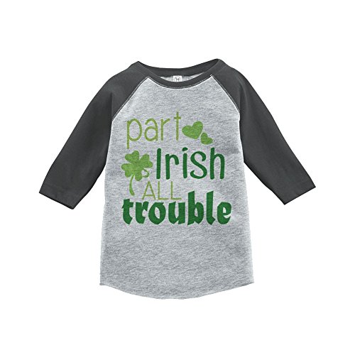 0014567926345 - CUSTOM PARTY SHOP BOY'S ST. PATRICK'S DAY VINTAGE BASEBALL TEE 3T MONTHS GREY AND GREEN