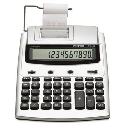 0014751121037 - 1210-3A ANTIMICROBIAL HT PRINTING CALCULATOR, BLACK/RED PRINT, 2 LINES/SEC