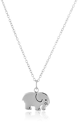 0014844810022 - STERLING SILVER ELEPHANT PENDANT NECKLACE, 18
