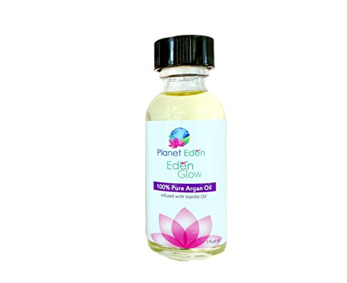 0014889895565 - EDEN GLOW 100% PURE VANILLA INFUSED ARGAN OIL FOR BEAUTIFUL SKIN AND HAIR WITH TREATMENT PUMP