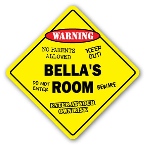 0014891021013 - BELLA'S ROOM SIGN KIDS BEDROOM DECOR DOOR CHILDREN'S NAME BOY GIRL GIFT