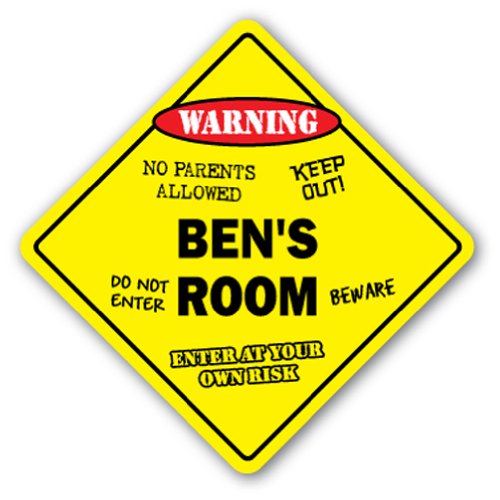 0014891021020 - BEN'S ROOM SIGN KIDS BEDROOM DECOR DOOR CHILDREN'S NAME BOY GIRL GIFT