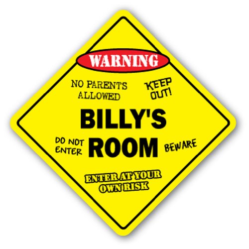 0014891021143 - BILLY'S ROOM SIGN KIDS BEDROOM DECOR DOOR CHILDREN'S NAME BOY GIRL GIFT