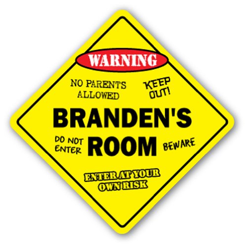 0014891021327 - BRANDEN'S ROOM SIGN KIDS BEDROOM DECOR DOOR CHILDREN'S NAME BOY GIRL GIFT