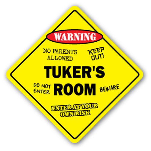0014891039667 - TUKER'S ROOM SIGN KIDS BEDROOM DECOR DOOR CHILDREN'S NAME BOY GIRL GIFT