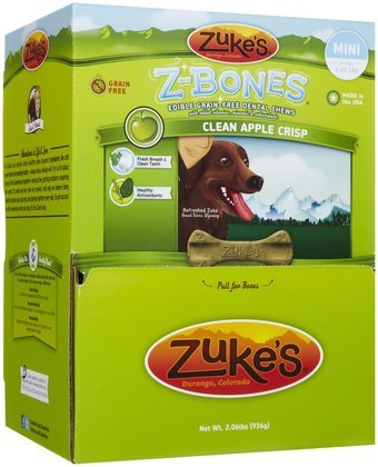0014891438040 - ZUKE'S PERFORMANCE PET NUTRITION 134082 72 COUNT Z-BONE MINI APPLE CRISP DISPLAY BOX, MINI