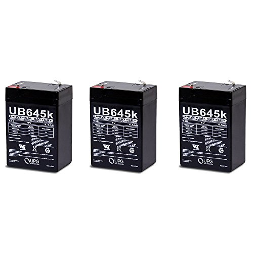 0014891909854 - 6 VOLT 4.5 AH NEW BATTERY FOR HUBBELL 0120255 OR DUAL-LITE 12-255 - 3 PACK