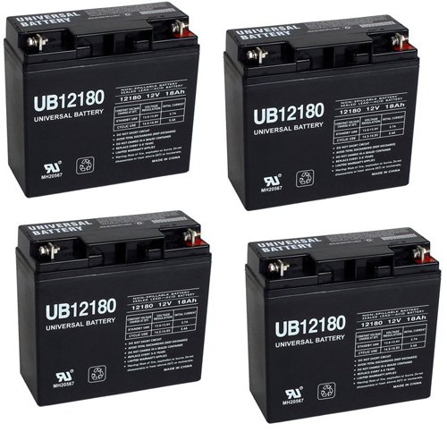 0014891916838 - 12V 18AH WHEELCHAIR SCOOTER BATTERY REPLACES TOYO 6FM18 - 4 PACK