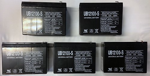 0014891924789 - 12V 10AH SCOOTER BATTERY REPLACES PIHSIANG 109101-77300-10P - 5 PACK